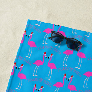 Christmas Lesbian Flamingos Flamingo Belles Beach Towel