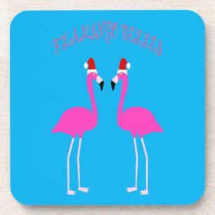 Christmas Lesbian Flamingos Flamingo Belles Coaster