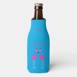 Christmas Lesbian Flamingos Flamingo Belles Custom Bottle Cooler