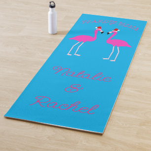 Christmas Lesbian Flamingos Flamingo Belles Custom Yoga Mat