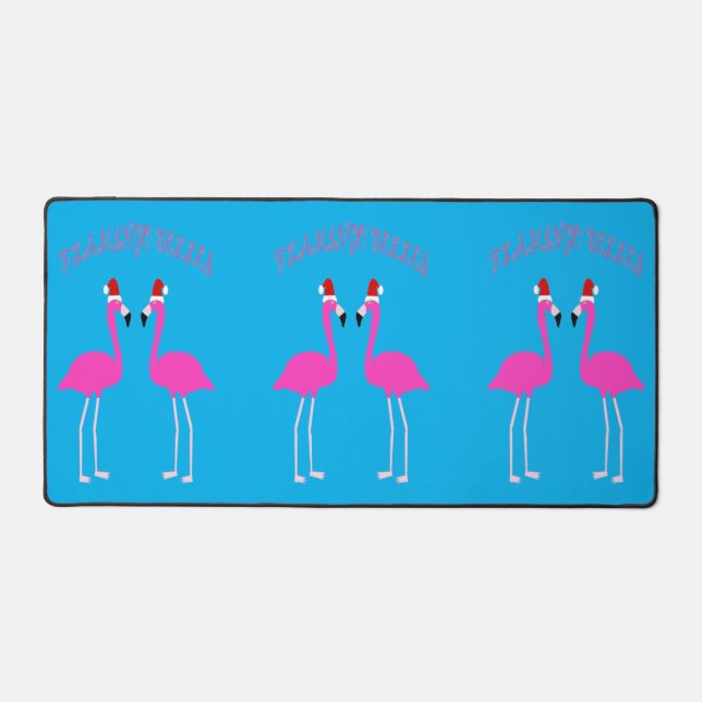 Christmas Lesbian Flamingos Flamingo Belles Desk Mat (Front)