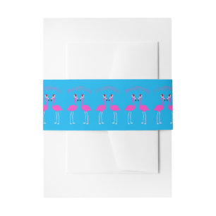 Christmas Lesbian Flamingos Flamingo Belles Invitation Belly Band
