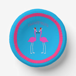 Christmas Lesbian Flamingos Flamingo Belles Paper Plate