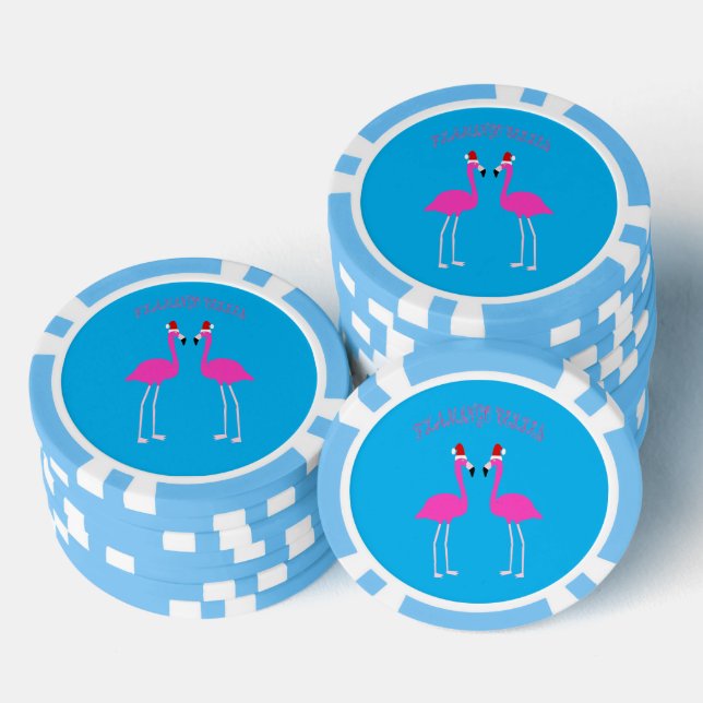 Christmas Lesbian Flamingos Flamingo Belles Poker Chips (Stack)