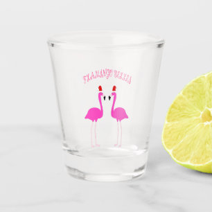 Christmas Lesbian Flamingos Flamingo Belles Shot Glass