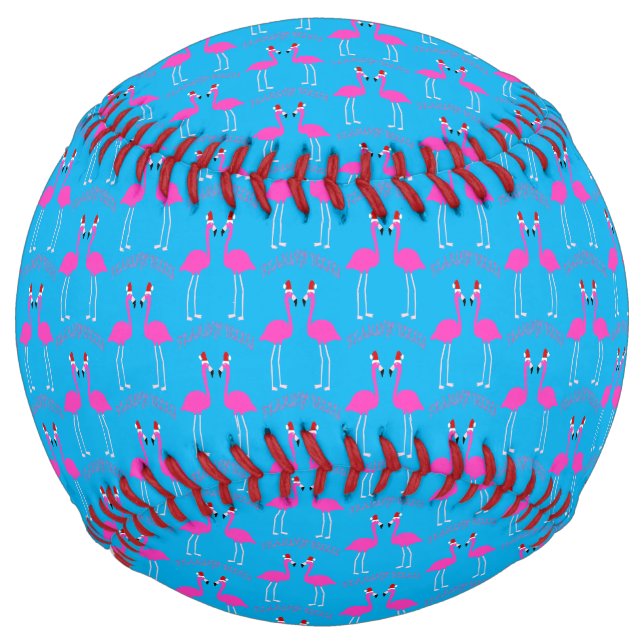 Christmas Lesbian Flamingos Flamingo Belles Softball (Front)