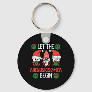 Christmas Let Shenanignomes Begin Xmas Gnomes Men Key Ring