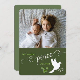 Christmas Let There Be Peace Custom Photo Holiday Card