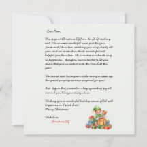 Christmas Letter From the Christmas Elf