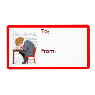 Christmas letter gift tag
