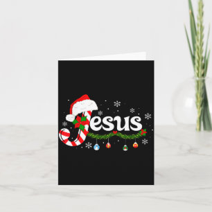 Christmas Letter J For Jesus Christian Candy Cane Card