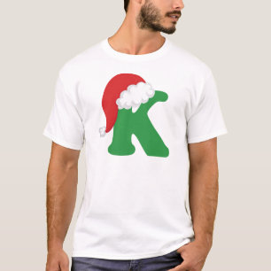 Christmas Letter K Alphabet Shirt