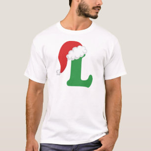 Christmas Letter L Alphabet T-Shirt