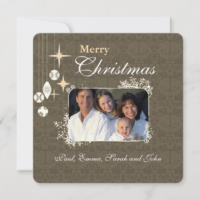 Christmas Letter on Back Chandelier Christmas Card (Front)