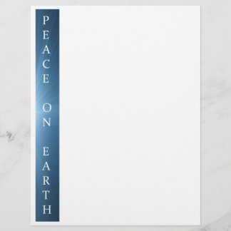 Christmas Letter Paper - Peace on Earth Design