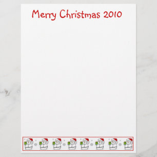 Christmas Letter Paper - Snowman Merry Christmas