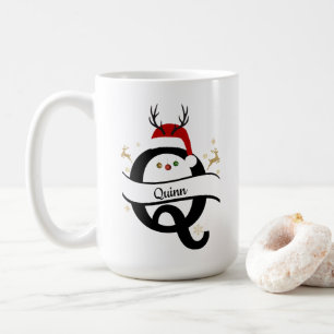 Christmas Letter Q Alphabet  Coffee Mug