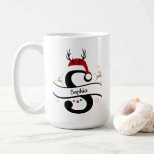 Christmas Letter S Alphabet  Coffee Mug