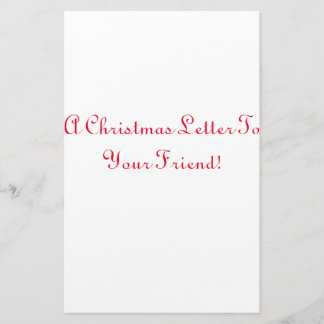 Christmas Letter stationery Paper