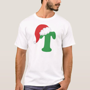 Christmas Letter T Alphabet T-Shirt