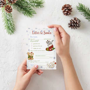 Christmas Letter To Santa Claus Holiday Template 