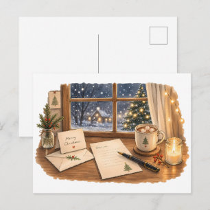 Christmas Letter Writing Desk for Cosy Stationery Postcard
