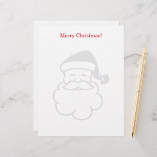 Christmas letterhead with Santa Claus watermark