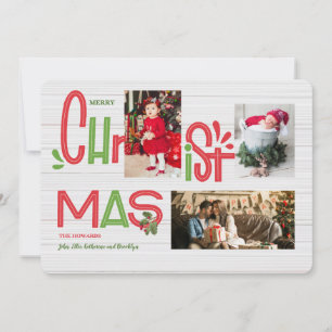 Christmas Lettering Photo Holiday Card