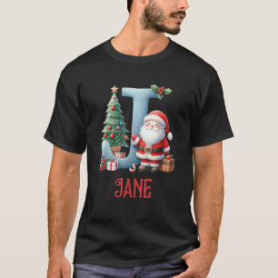 Christmas Letters Jane Winter Letter Girls Name T-Shirt