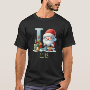 Christmas Letters Luis Winter Letter Boys Name Pre T-Shirt
