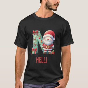 Christmas Letters Nelli Winter Letter Girls Name  T-Shirt