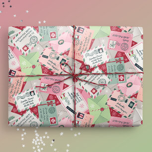 Christmas Letters To Santa From Around The World Wrapping Paper