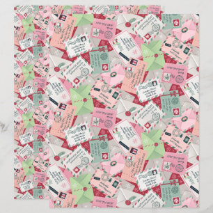 Christmas Letters To Santa Scrapbook Paper