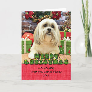 Christmas - Lhasa Apso - Solo Holiday Card