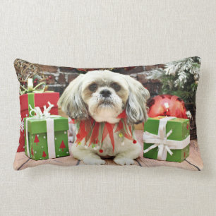 Christmas - Lhasa Apso - Taz Lumbar Cushion