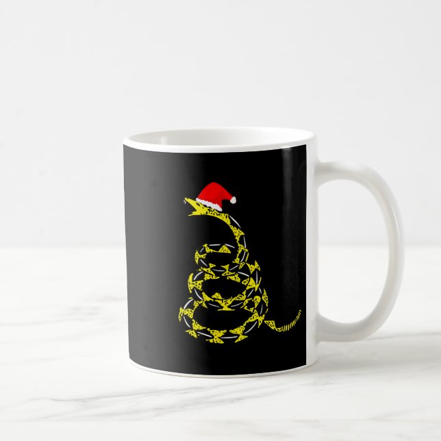 Christmas Libertarian Gadsden Don't Tread Snake  Coffee Mug (Right)