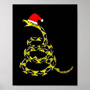 Christmas Libertarian Gadsden Don't Tread Snake  Poster