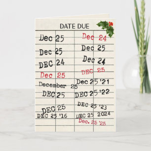 Christmas Library Card for 2024