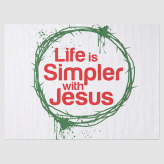 Christmas Life Is Simpler With Jesus Tissue Paper