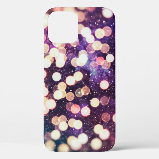 Christmas light background. Holiday glowing graphi Case-Mate iPhone Case (Back)