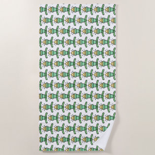 christmas light beach towel