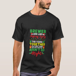 Christmas Light Brewer Xmas Holiday V Neck T-Shirt