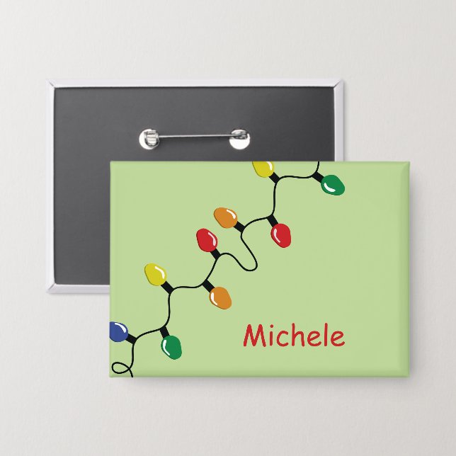 Christmas Light Bulb String with Name Personalised (Front/Back)