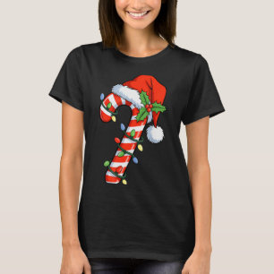 Christmas Light Candy Cane Santa Xmas Kids Toddler T-Shirt