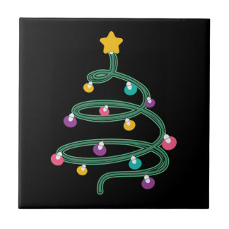 Christmas light christmas tree   ceramic tile