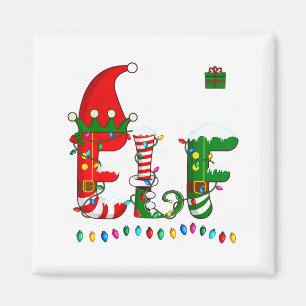 Christmas Light Family Matching Pajamas Softball E Magnet