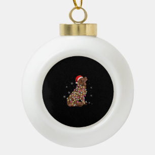 Christmas light gift funny newfie xmas present ceramic ball christmas ornament