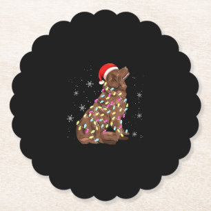 Christmas light gift funny newfie xmas present paper coaster