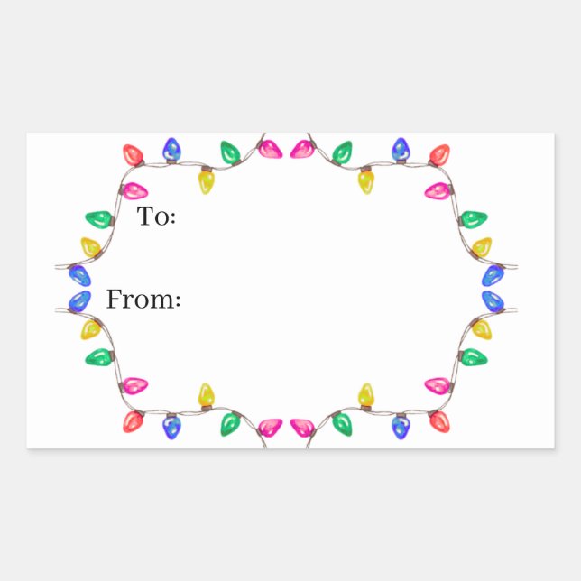 Christmas Light Gift Sticker (Front)