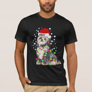 Christmas Light Havanese Dog Pupp T-Shirt